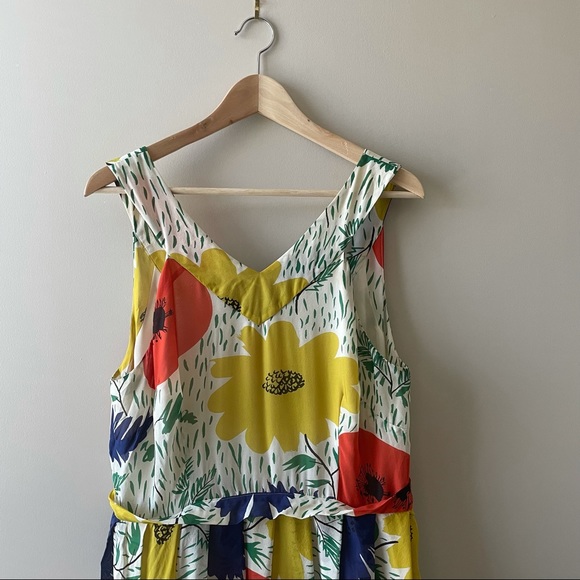 Anthropologie | ‘Girls From Savoy’ Silk Poppy Print Dress - Picture 2 of 12